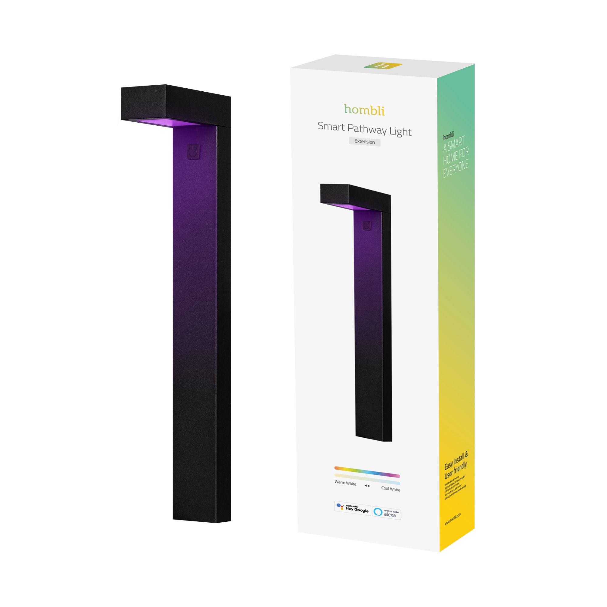 Hombli - Smart Outdoor Pathway Light, Black (single) - Gratis frakt v:3788514