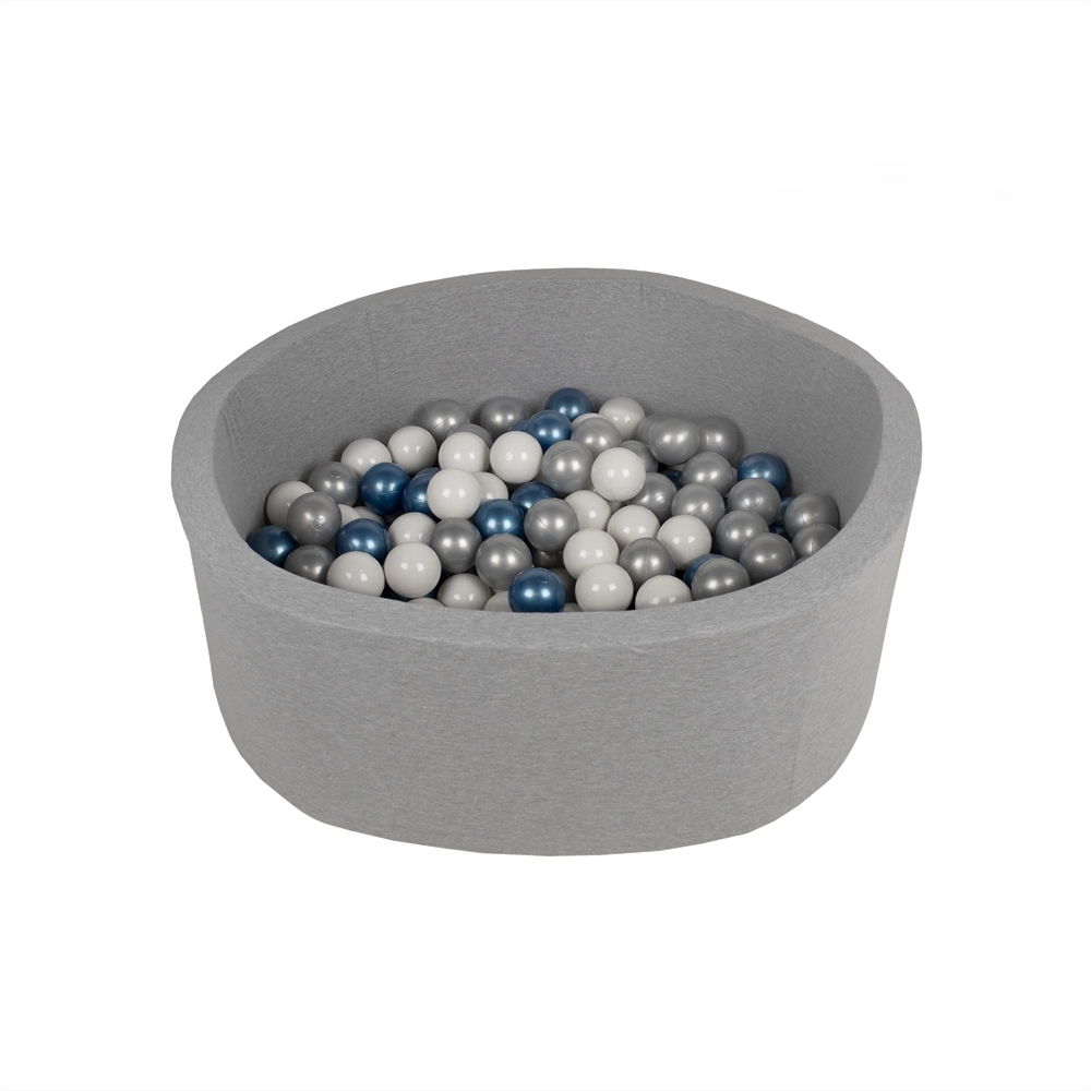 BabyTrold Ball Pool 90x30 cm. with Balls, Dark Grey - Gratis frakt v:7154337