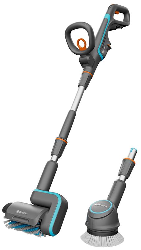 GARDENA - AquaBrush Universal 18V P4A Solo – Batteridrevet Overflaterenser (Uten Batteri) - Gratis frakt v:5649524