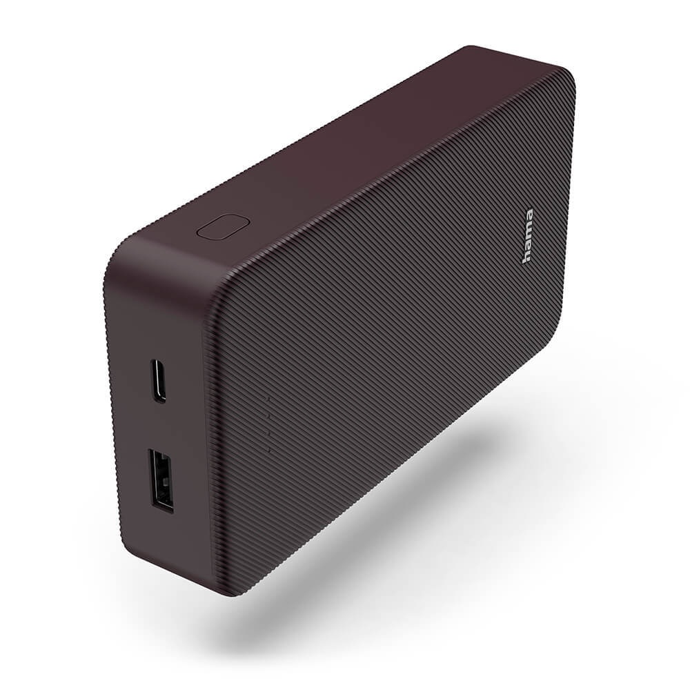 Hama – Powerbank Colour 20 20000mAh USB-C+USB-A – Plum v:6499270 Hama – Powerbank Colour 20 20000mAh USB-C+USB-A – Plum v:6499270