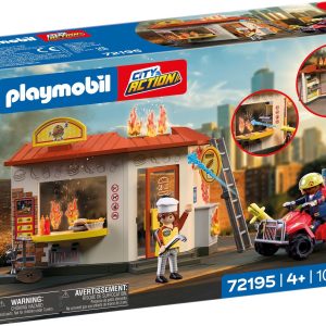 PLAYMOBIL – Fire Quad with Burger Shop (72195) – Gratis frakt v:1881322