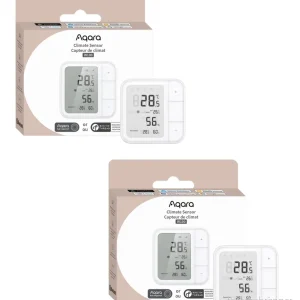 Aqara – 2x Smart Temperature & Humidity Sensor with LCD Display – Zigbee/Thread – Bundle – Gratis frakt v:7155131