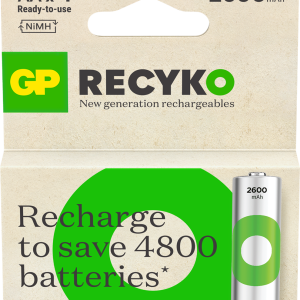 GP – ReCyko Rechargeable Battery Size AA, 2600 mAh, 4-pack v:9953507 GP – ReCyko Rechargeable Battery Size AA, 2600 mAh, 4-pack v:9953507