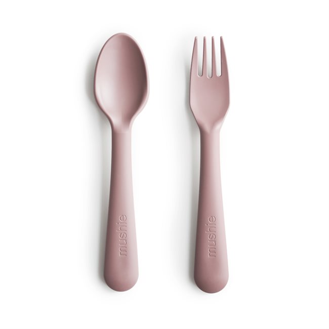 Mushie - Fork & Spoon - Blush - 15.5 cm (6") v:7480613