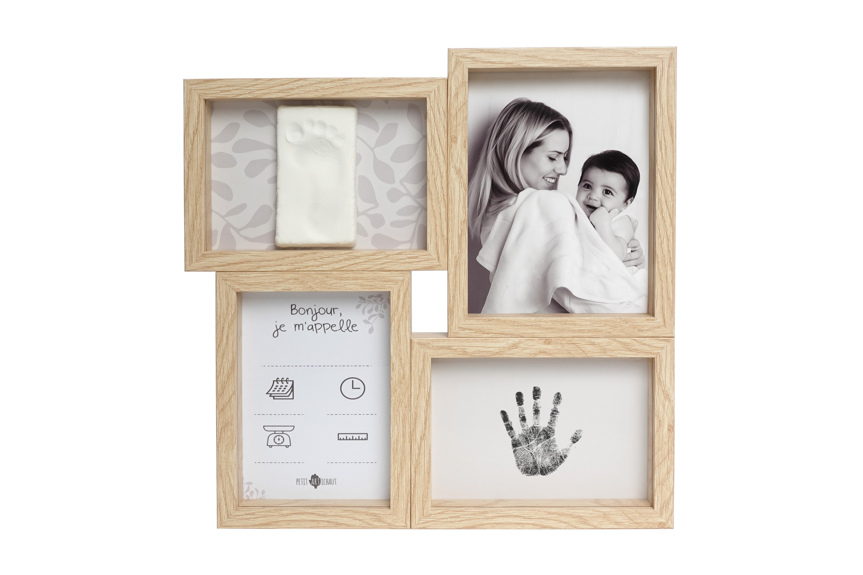 Petit Artichaut - Baby Print with Info - Grey v:7663265