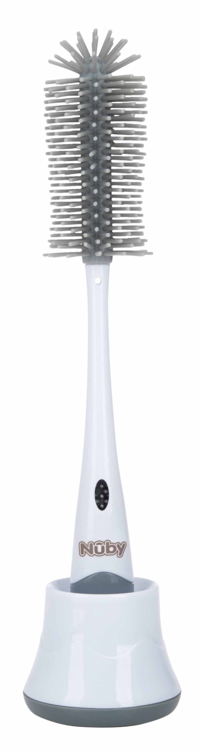 Nuby - Silicone bottle brush with stand - 12 inches v:1508701