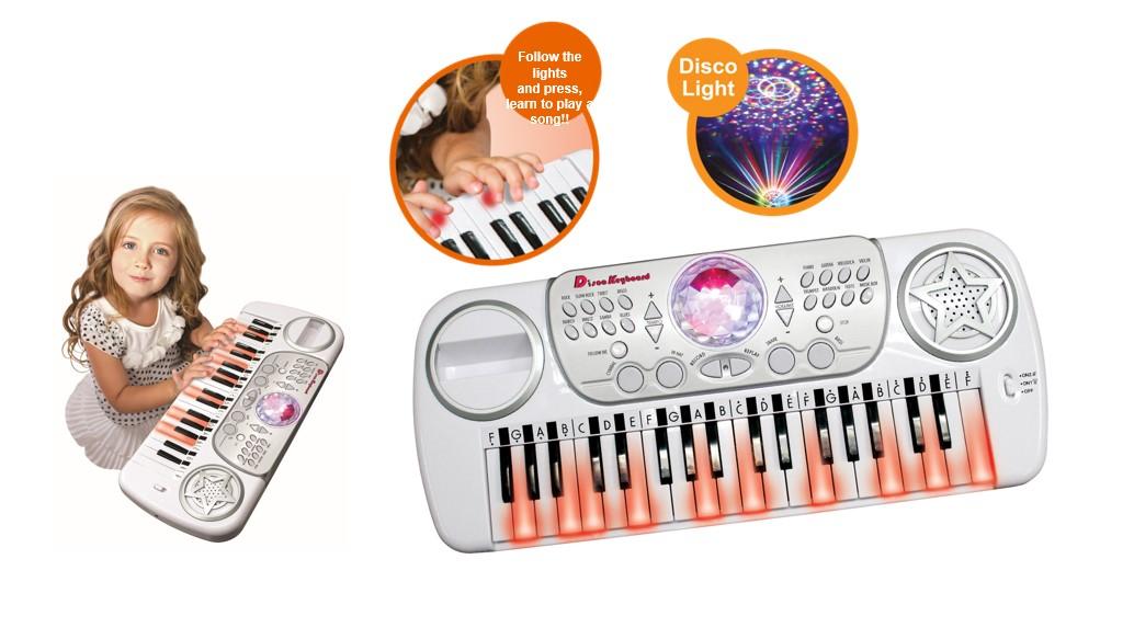 Music - Disco Learning Keyboard (501093) - Gratis frakt v:1932132