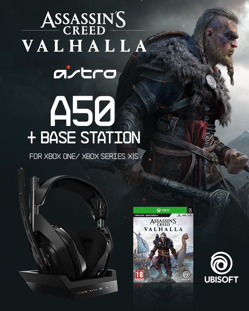Astro - A50 Wireless + Base Station for Xbox S,X/PC - GEN4 & Assassin’s Creed: Valhalla XB1 - Bundle - Gratis frakt v:2772136