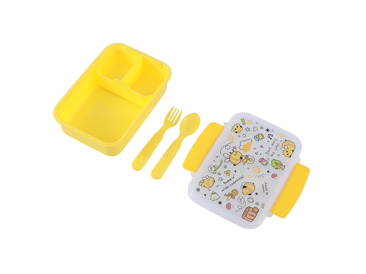 iTotal - Lunch Box Kids BEE with cutlery (ID2032) v:5137927