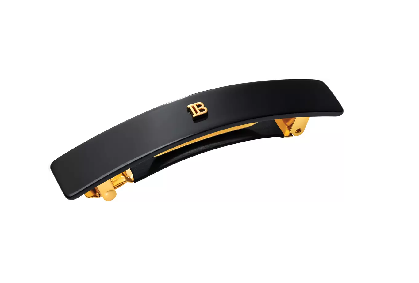 Balmain Paris - Cellulose Acetate Barrette pour Cheveux Medium Black - Black - Gratis frakt v:8131452
