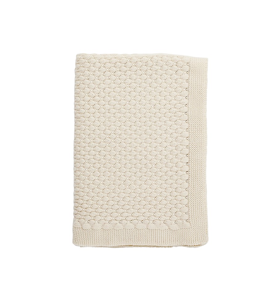 Ooh Noo - Bubbles Baby Blanket - Sand - 75x95 cm v:2317201