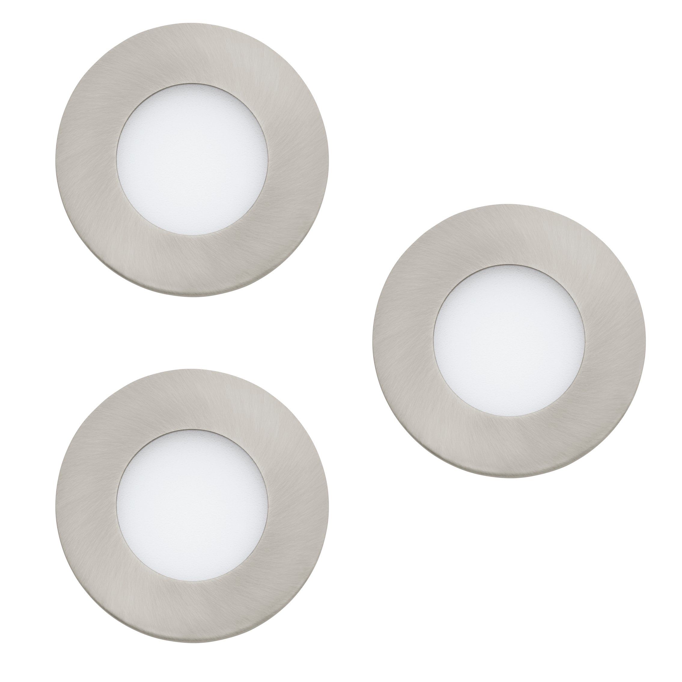 EGLO Fueva-Z Smarte Innfelte LED-spotter – 3x Ø8,5 cm – Børstet Stål – Zigbee & Bluetooth - Gratis frakt v:4525664