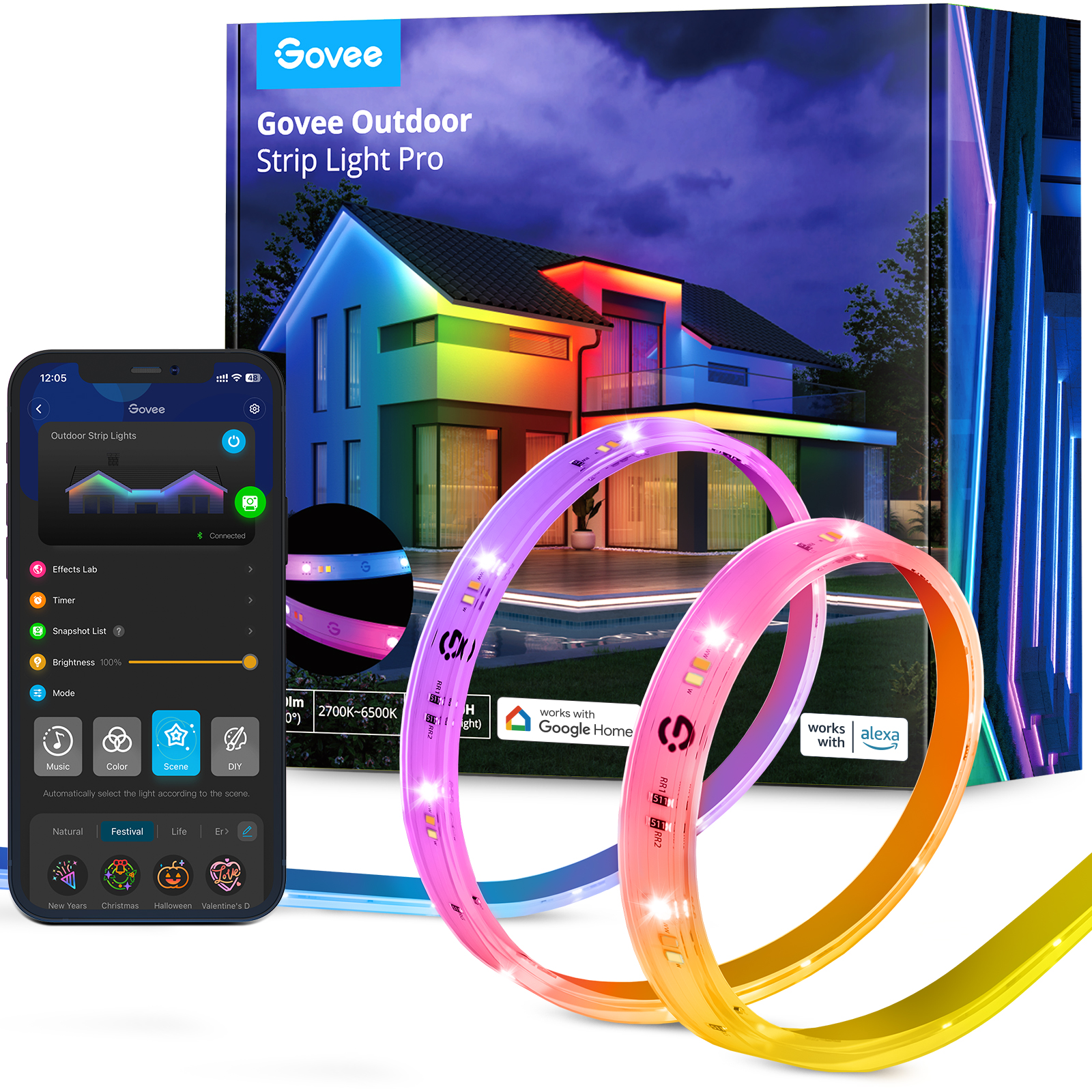 Govee – Phantasy Utendørs LED RGBICWW Lyslist (10 m) Matter-støttet – Gratis frakt v:6325465 Govee – Phantasy Utendørs LED RGBICWW Lyslist (10 m) Matter-støttet – Gratis frakt v:6325465