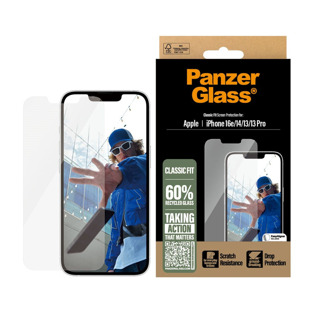PanzerGlass - Screen Protector Apple iPhone 16e - 14 - 13 - 13 Pro - Classic Fit v:3630135