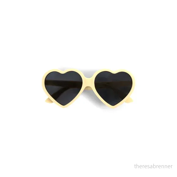Filibabba – Kids Sunglasses – Heart – Recycled Plastic – Sunlight – Yellow – 1-3 Years v:2707180