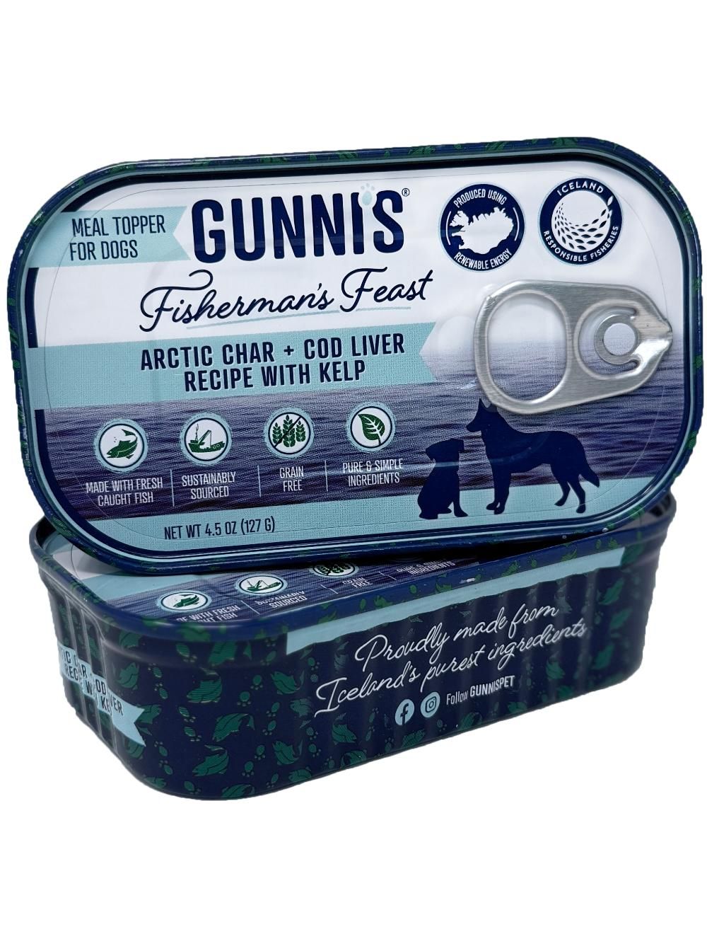 Gunnis - Toppers Arctic Char & Cod Liver with Seaweed - 127 g v:6257842