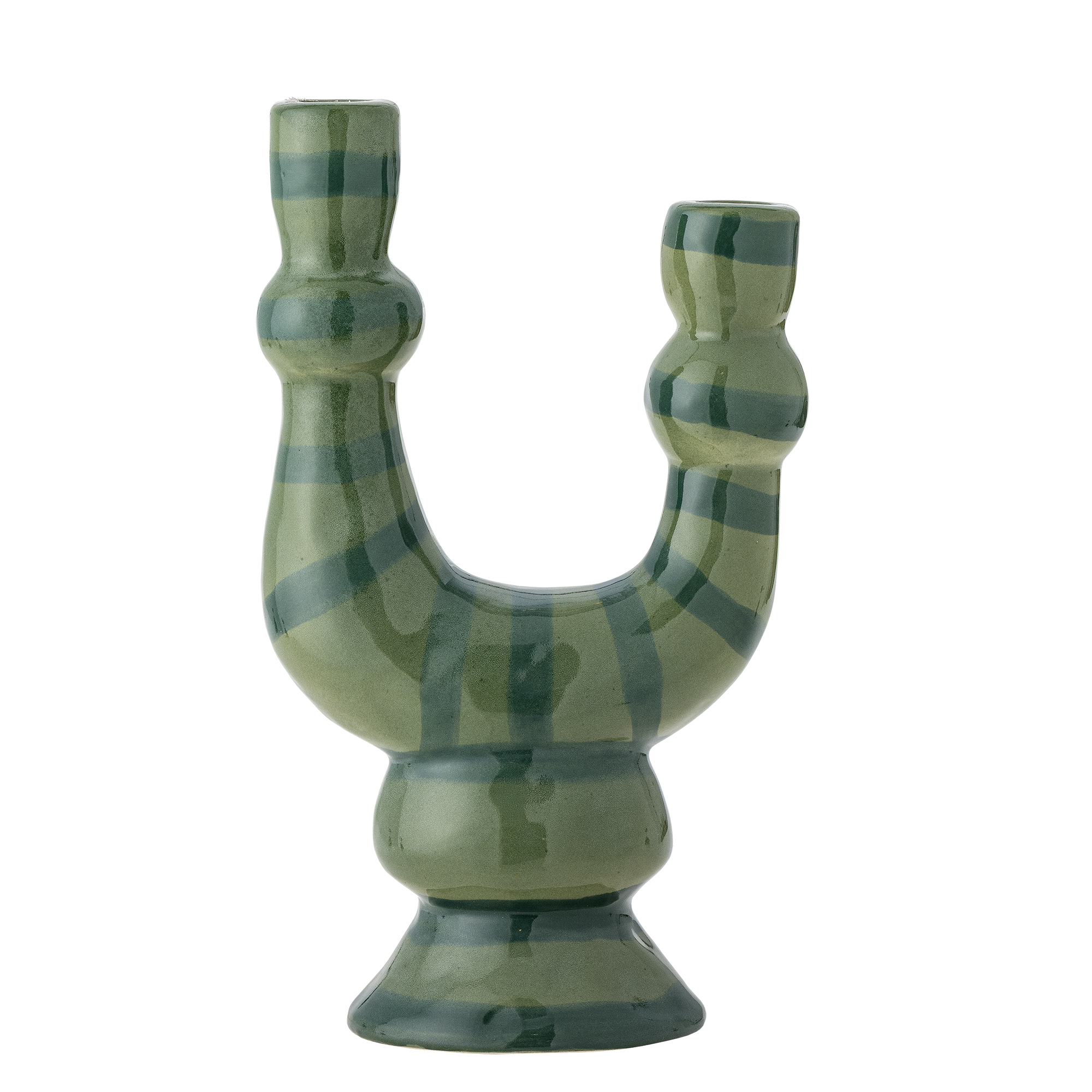 Bloomingville – Salandy Candle Holder – Green – Stoneware – Gratis frakt v:2049184 Bloomingville – Salandy Candle Holder – Green – Stoneware – Gratis frakt v:2049184