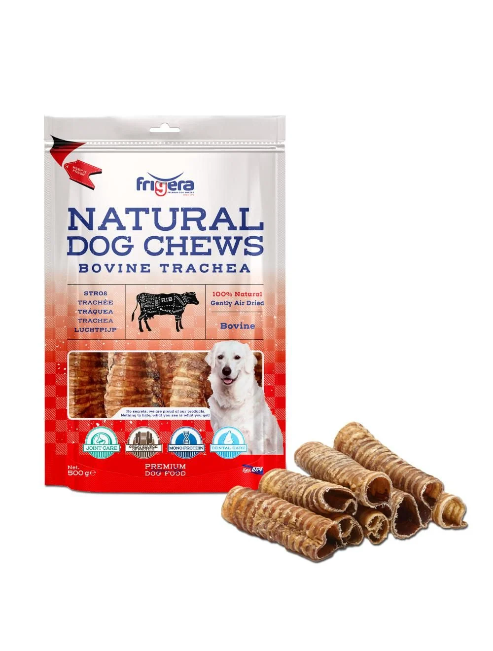 Frigera - Natural Dog Chews Bovine trachea 500gr v:7698353