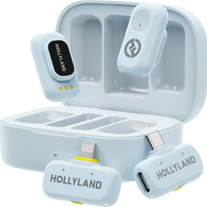 Hollyland – LARK A1 Microphones, with USB-C+ Lightning – Sky Blue – Gratis frakt v:4763351