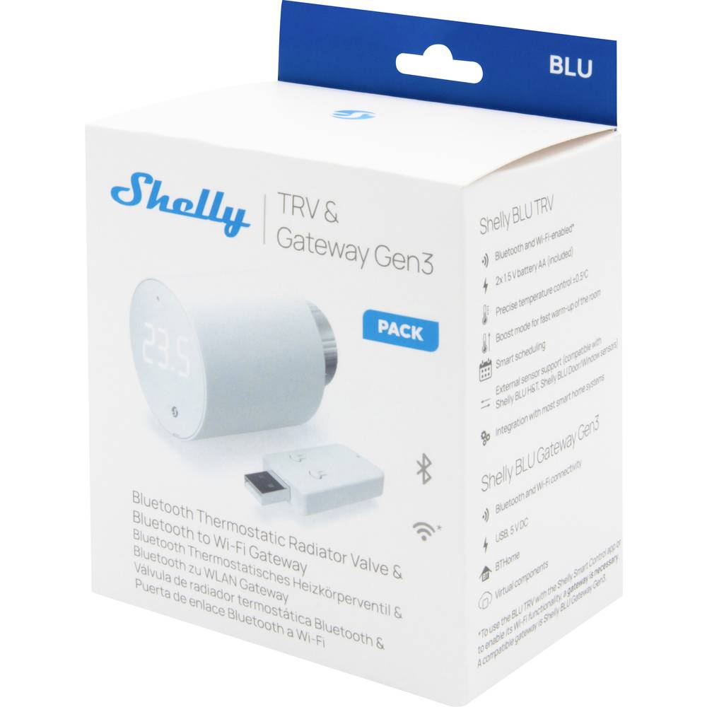 Shelly BLU TRV + BLU Gateway Gen3 – Smart radiator-termostat – Gratis frakt v:2516301 Shelly BLU TRV + BLU Gateway Gen3 – Smart radiator-termostat – Gratis frakt v:2516301