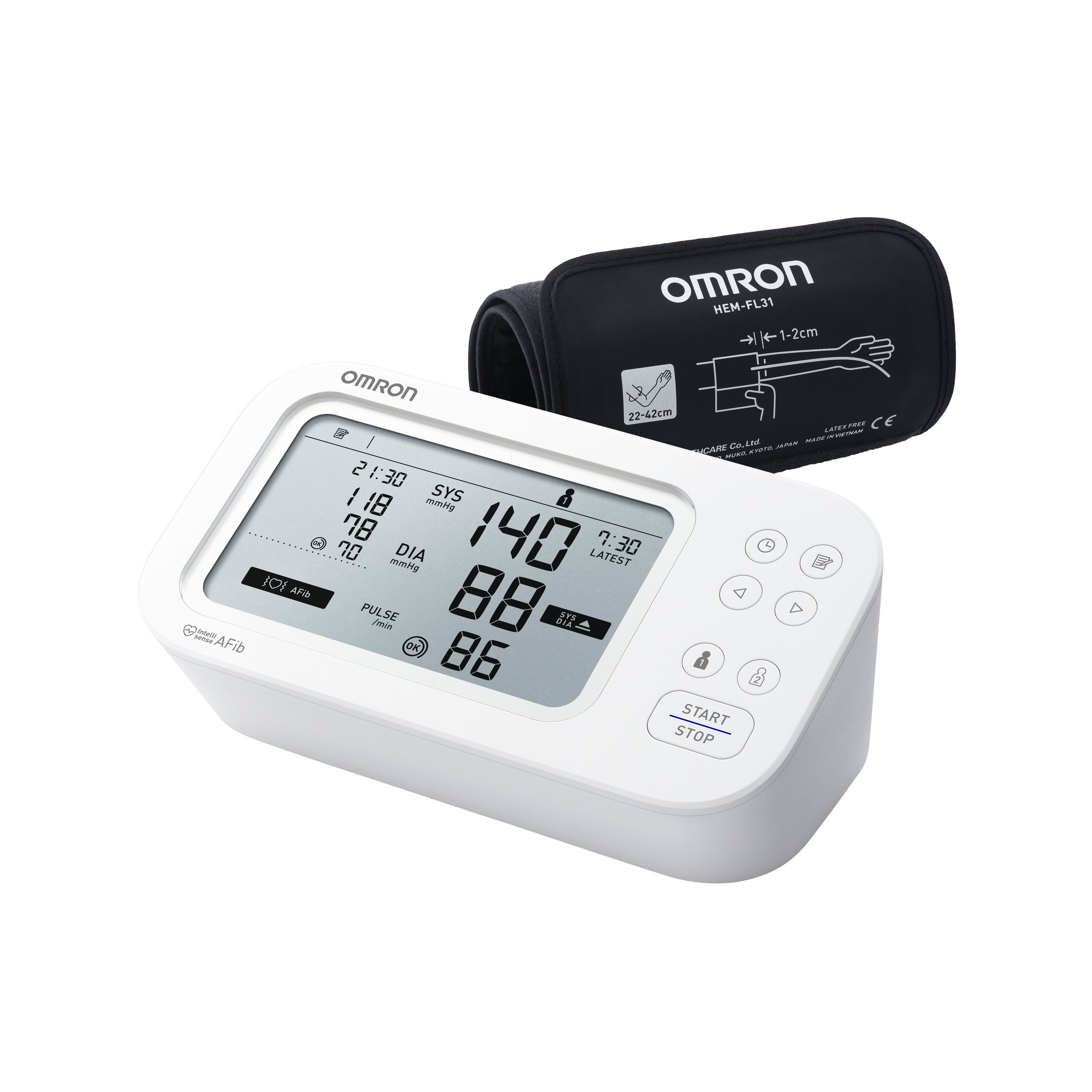 OMRON - M6 Comfort Afib Blood Pressure Monitor - 5 Years warranty - Gratis frakt v:3146215