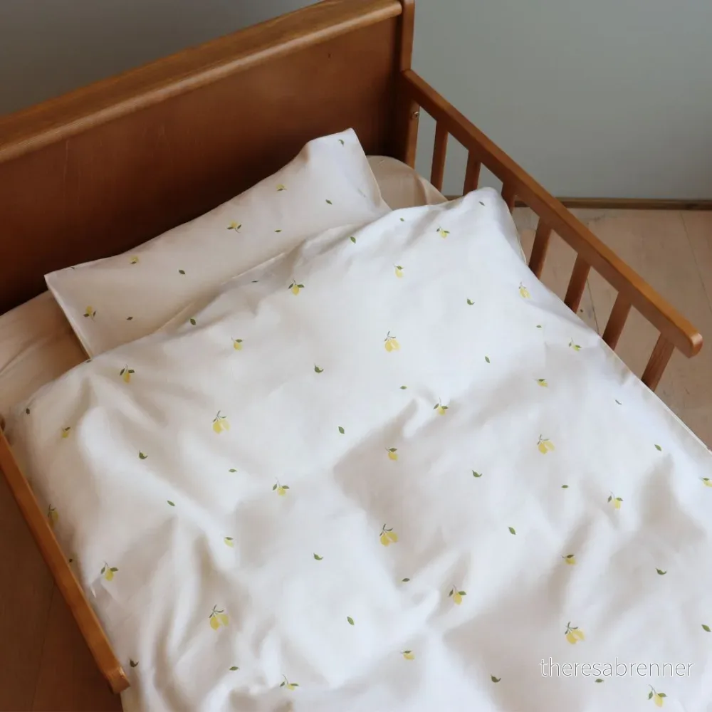 By Mats - Lemons Baby Bed Linen Set - 70x100 cm and 40x45 cm (MAT266) v:3636214