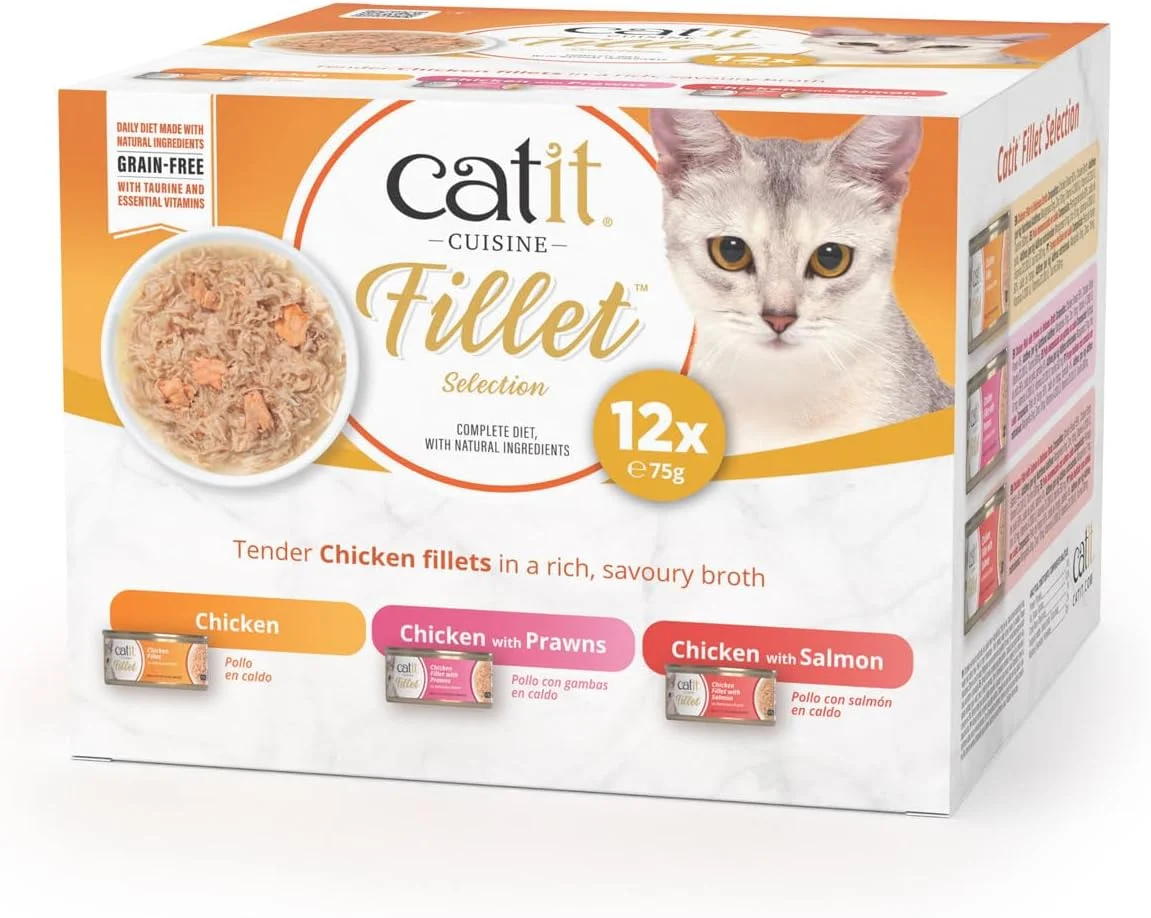 Catit - Cuisine Chicken Fillets Variety Pack 12x75g v:8870698