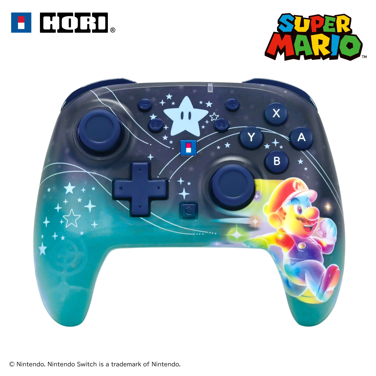 HORI – Wireless Horipad Turbo (Universe Mario) – Nintendo Switch 2 – Blue – Nintendo Switch 2 – Universe Mario – Engelsk – Standard – Gratis frakt v:2905568