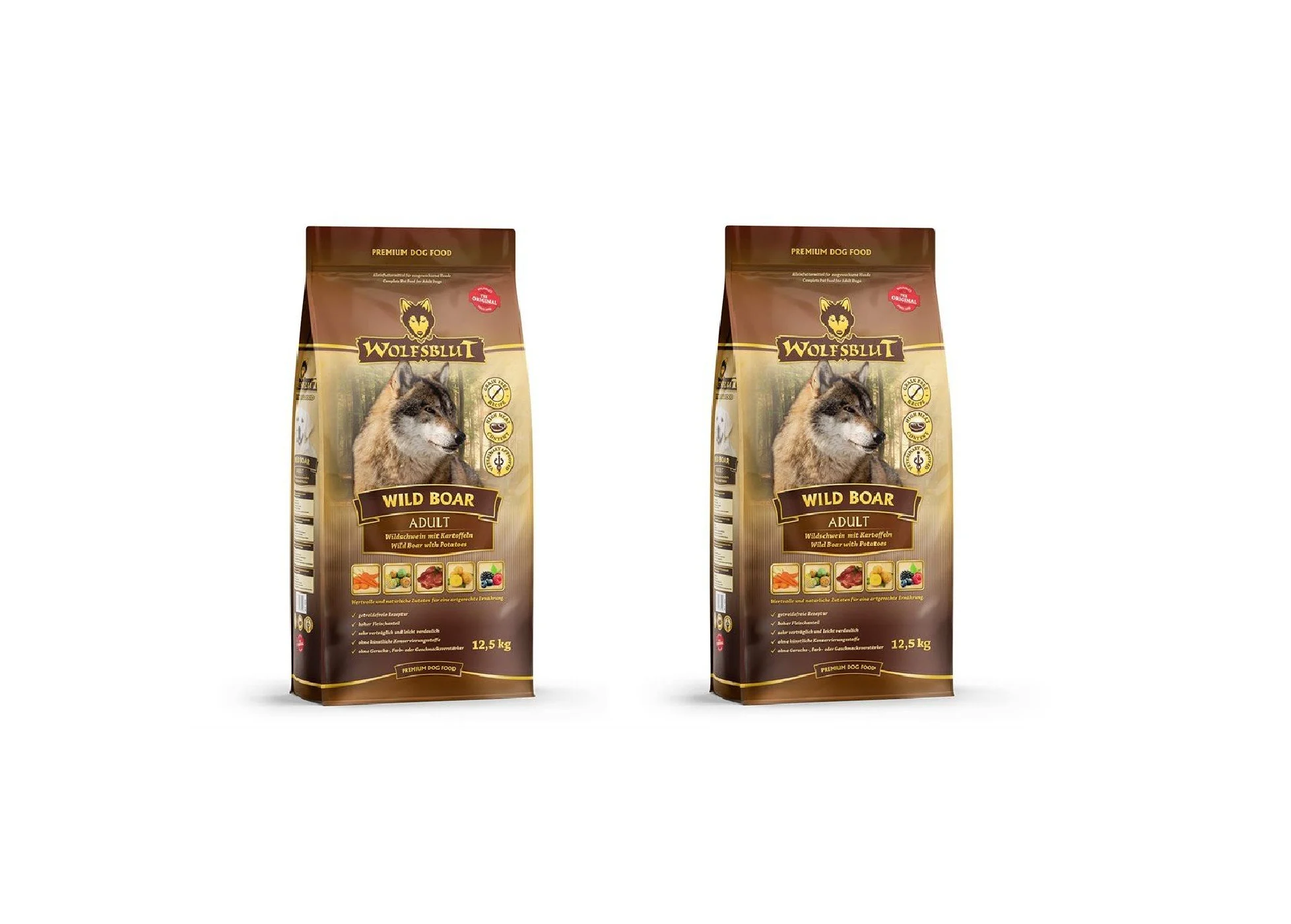 Wolfsblut - 2x Dogfood - Wild boar 12,5 kg. - Bundle - Gratis frakt v:9281678