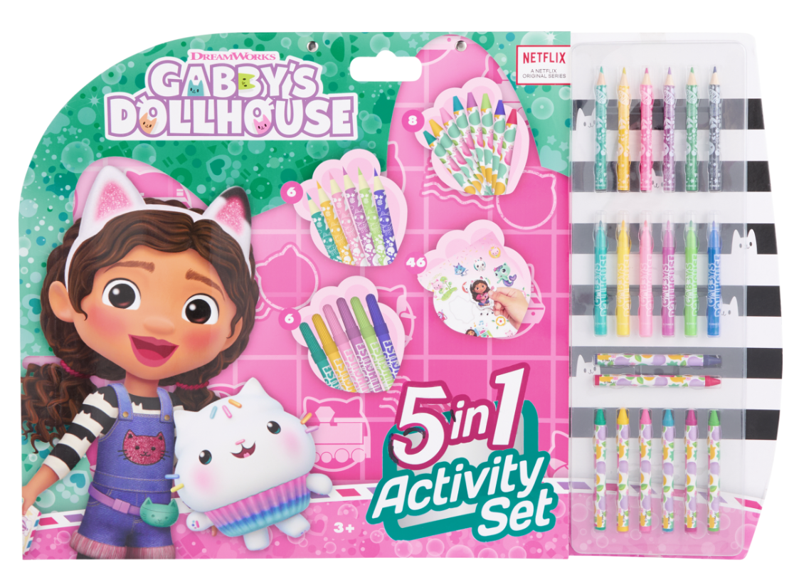 Gabby’s Dollhouse - 5-in-1 Coloring & Activity Set (GD24306) v:7471200