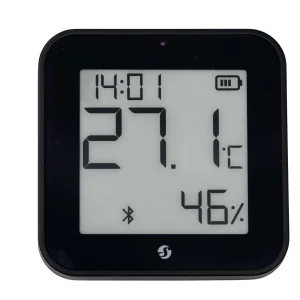 Shelly BLU H&T Display ZB – E-Paper romssensor for temperatur, luftfuktighet og lys – Svart v:3769629 Shelly BLU H&T Display ZB – E-Paper romssensor for temperatur, luftfuktighet og lys – Svart v:3769629