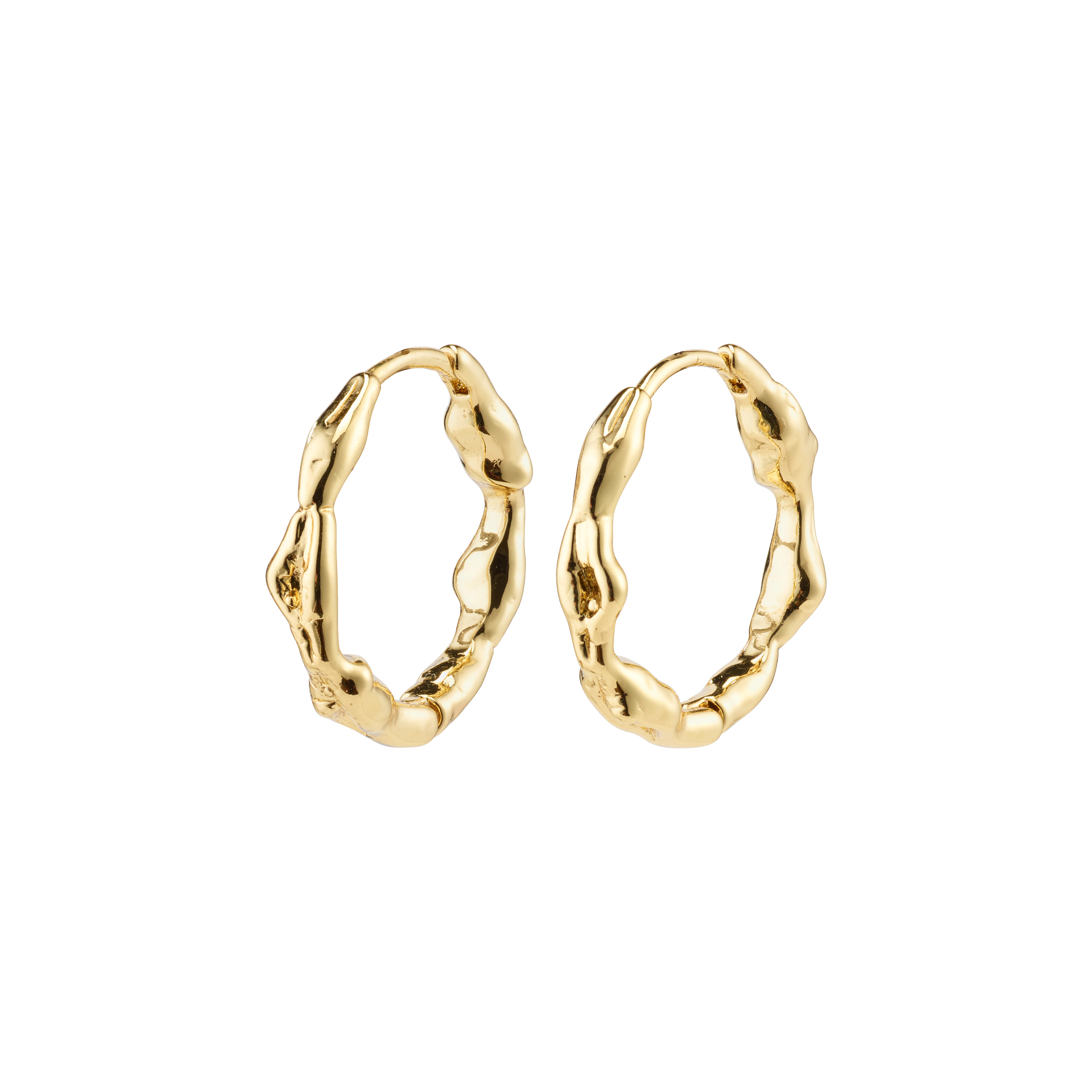 PILGRIM – ZION Organic Shaped Medium Hoops – Gold Plated – 20 mm v:6199835 PILGRIM – ZION Organic Shaped Medium Hoops – Gold Plated – 20 mm v:6199835