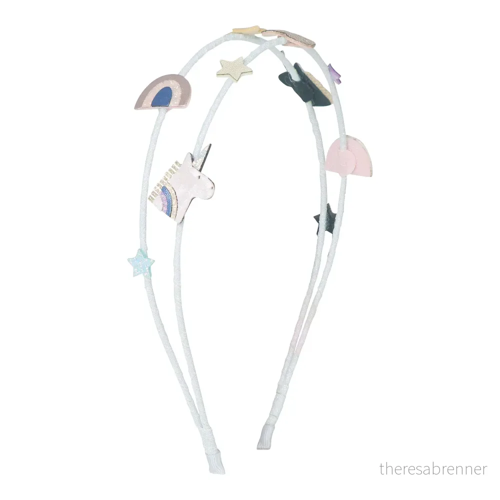 Mimi & Lula - Double Alice Band - Unicorn Celeste (17203607) v:7461776