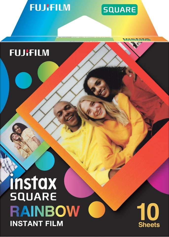Fuji - Instax Square Film 1x10 Shots - Rainbow v:7549336