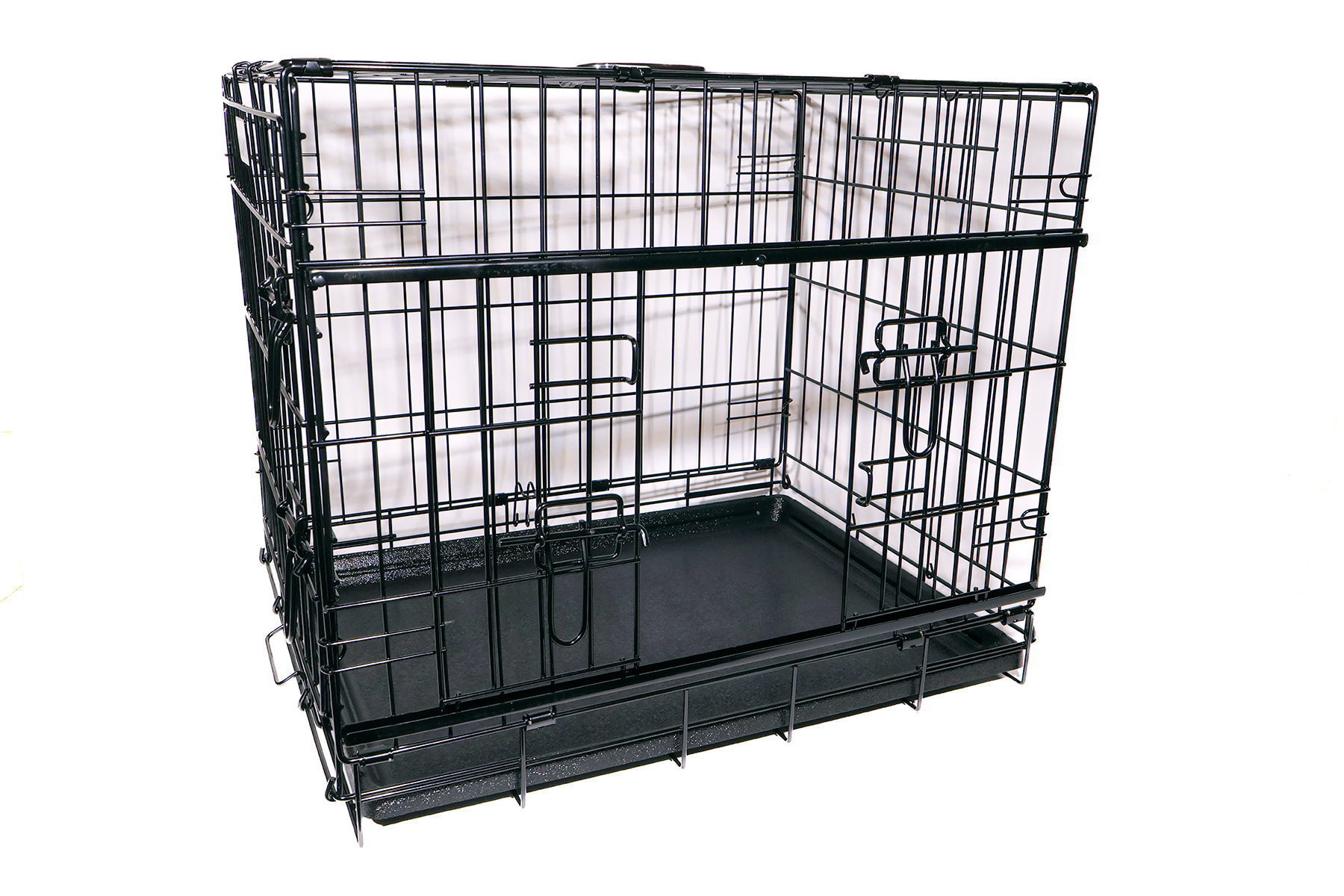 Active canis - Premium Slidingdoor Cage - Black - 122 x 76 x 84 - Gratis frakt v:5553202