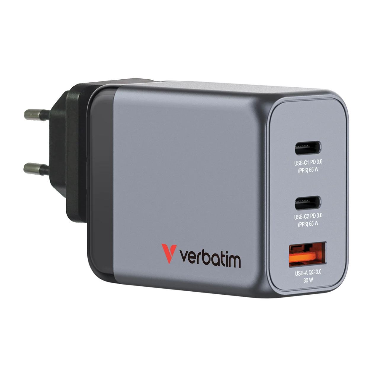 Verbatim – GNC-65 GaN Charger 3 Port 65W USB-A/USB-C v:4951449