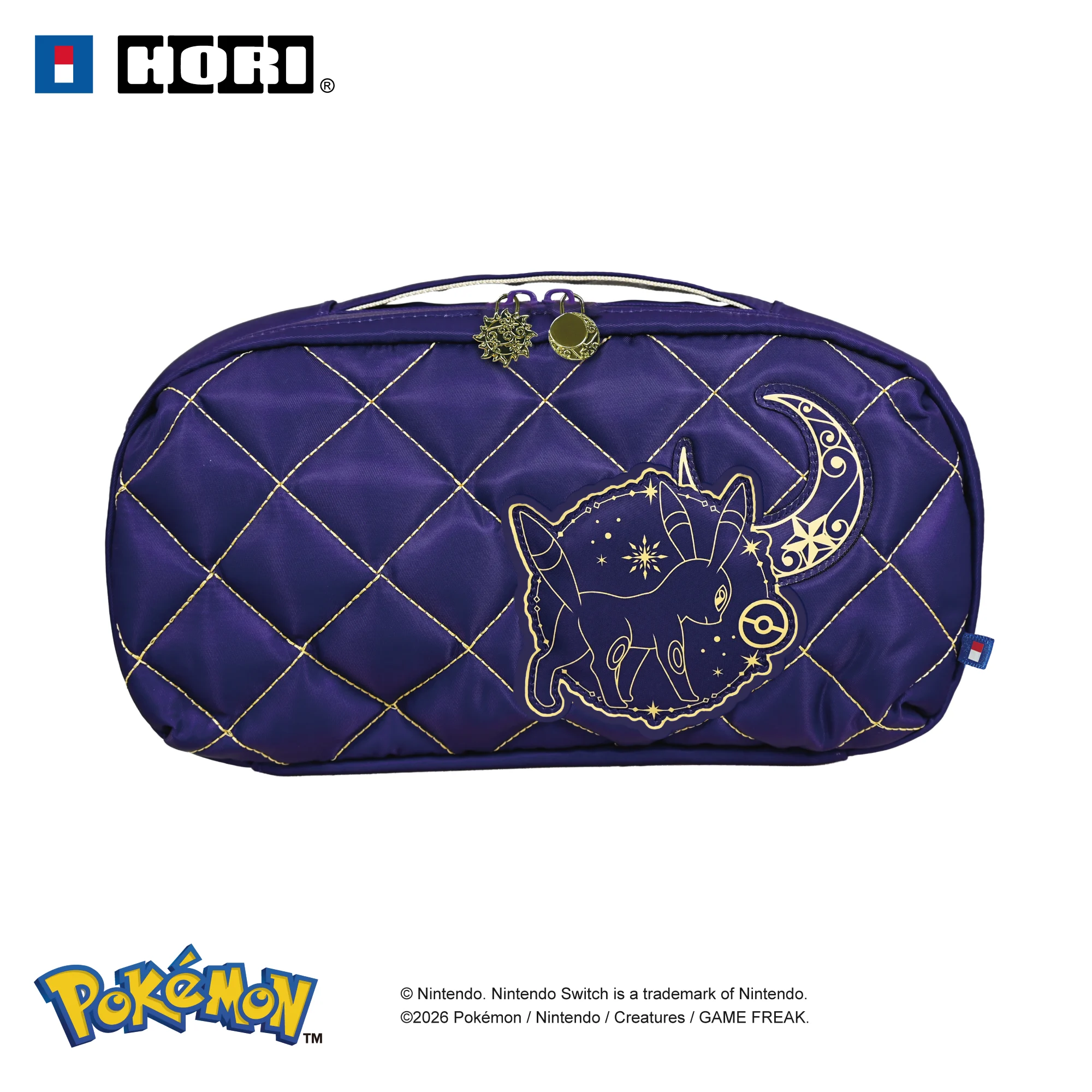 HORI - Puff Pouch (Espeon & Umbreon) for Nintendo Switch 2 - Purple - Mid-size - Nintendo Switch 2 - Espeon & Umbreon - Engelsk - Standard v:6938736