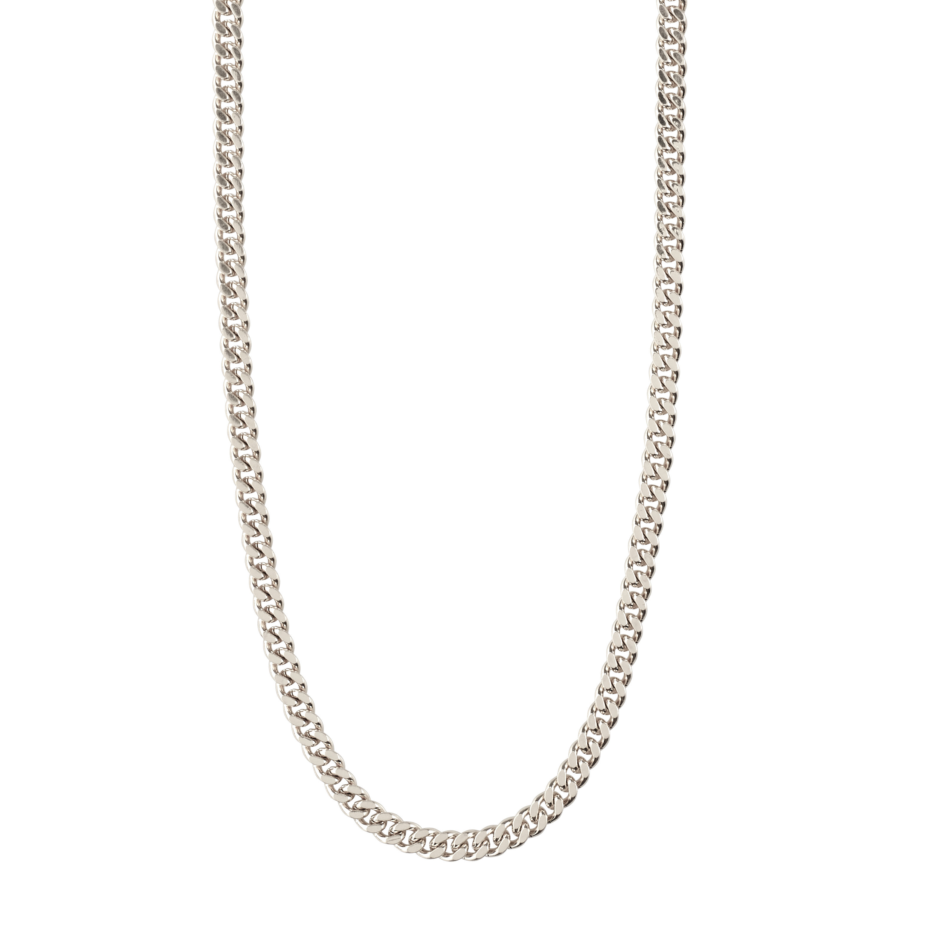 PILGRIM - FUCHSIA Curb Chain Necklace - Silver-Plated - 40 + 9 cm v:6081806