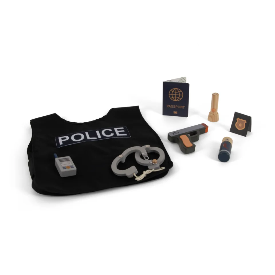 Dantoy - Policeman play set in wood, 7 pcs (5714) v:3576334