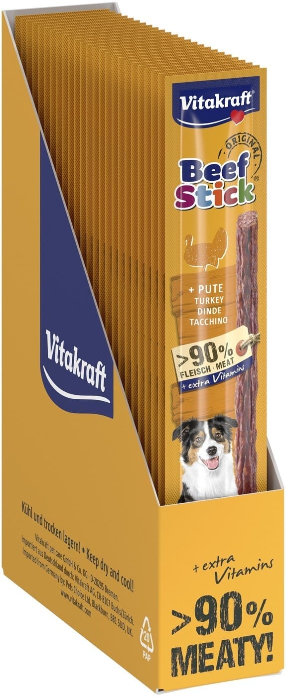 Vitakraft - 3 x Beef Stick Turkey 25x12gr - 75 sticks total v:6915262