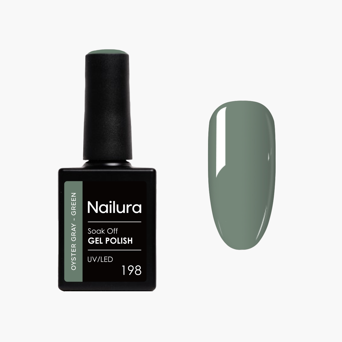 Nailura – Gel Polish 198 – Oyster Gray Green – 10 ml – Oyster Gray Green v:3320213 Nailura – Gel Polish 198 – Oyster Gray Green – 10 ml – Oyster Gray Green v:3320213