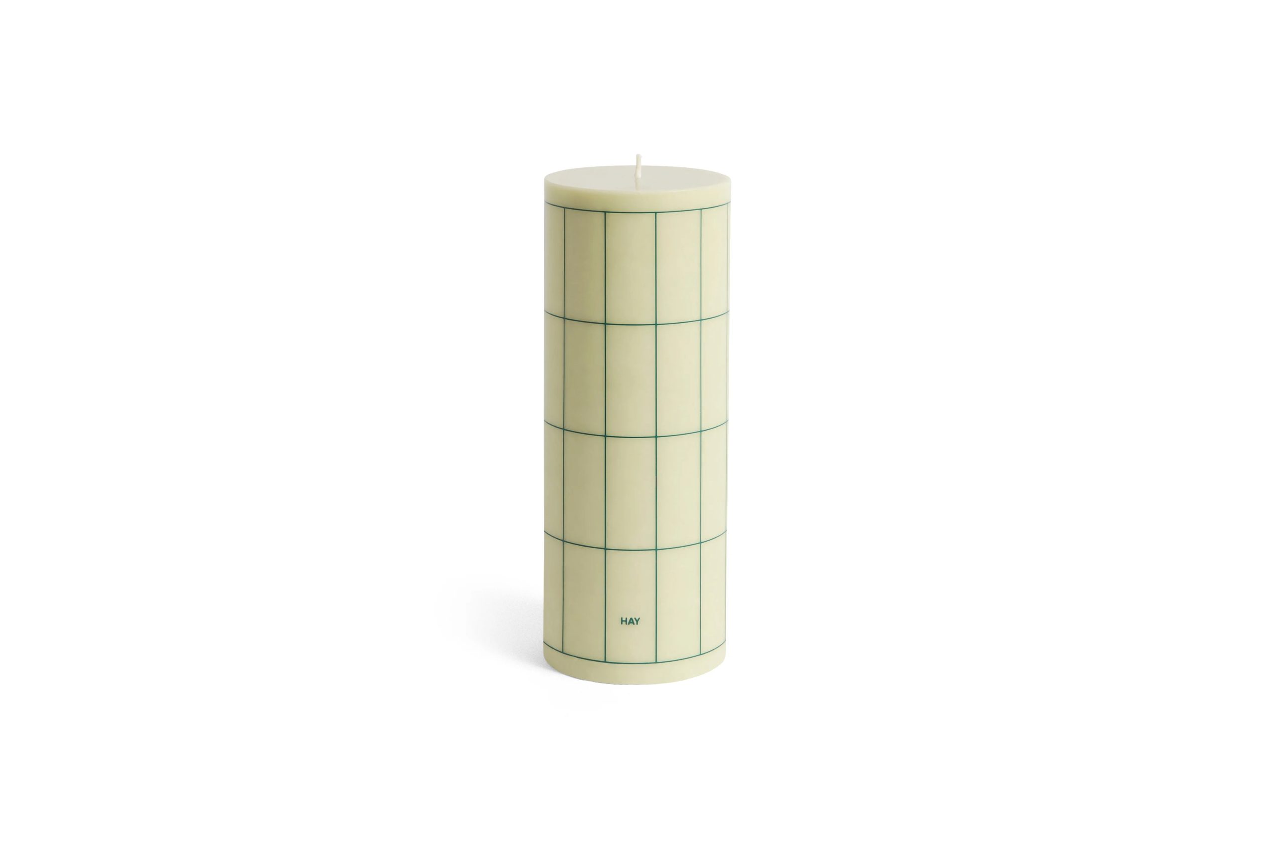HAY - Column Lys Large - H25 cm - Lysegrønn & Mørkegrønt Rutemønster - Light Green & Dark Green Grid Check - Gratis frakt v:8025323