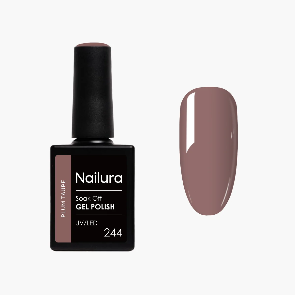 Nailura - Gel Polish 244 - Plum Taupe - 10 ml - Plum Taupe v:3604489