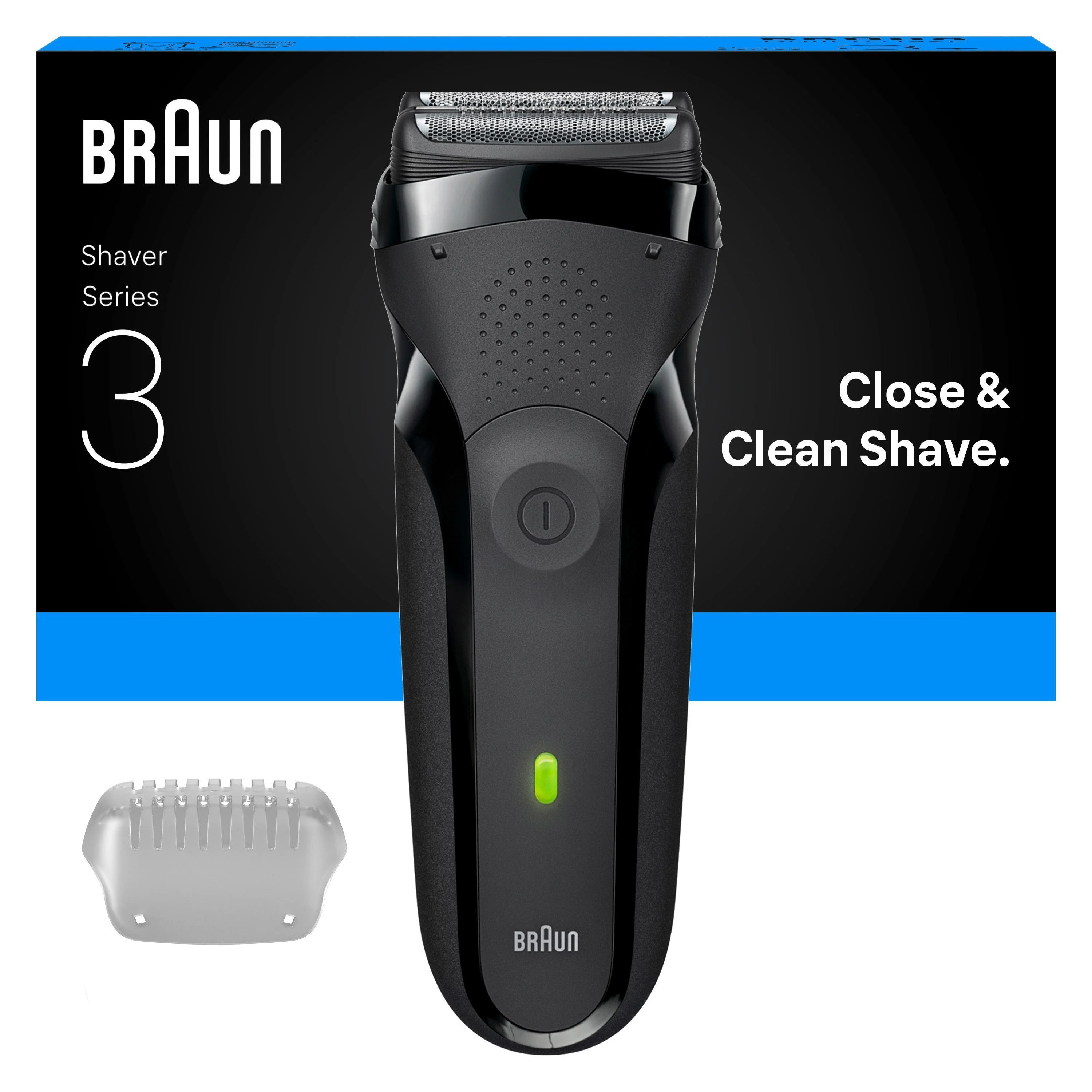 Braun – Series 3 Elektrisk Barbermaskin – Grå – Gratis frakt v:8470353
