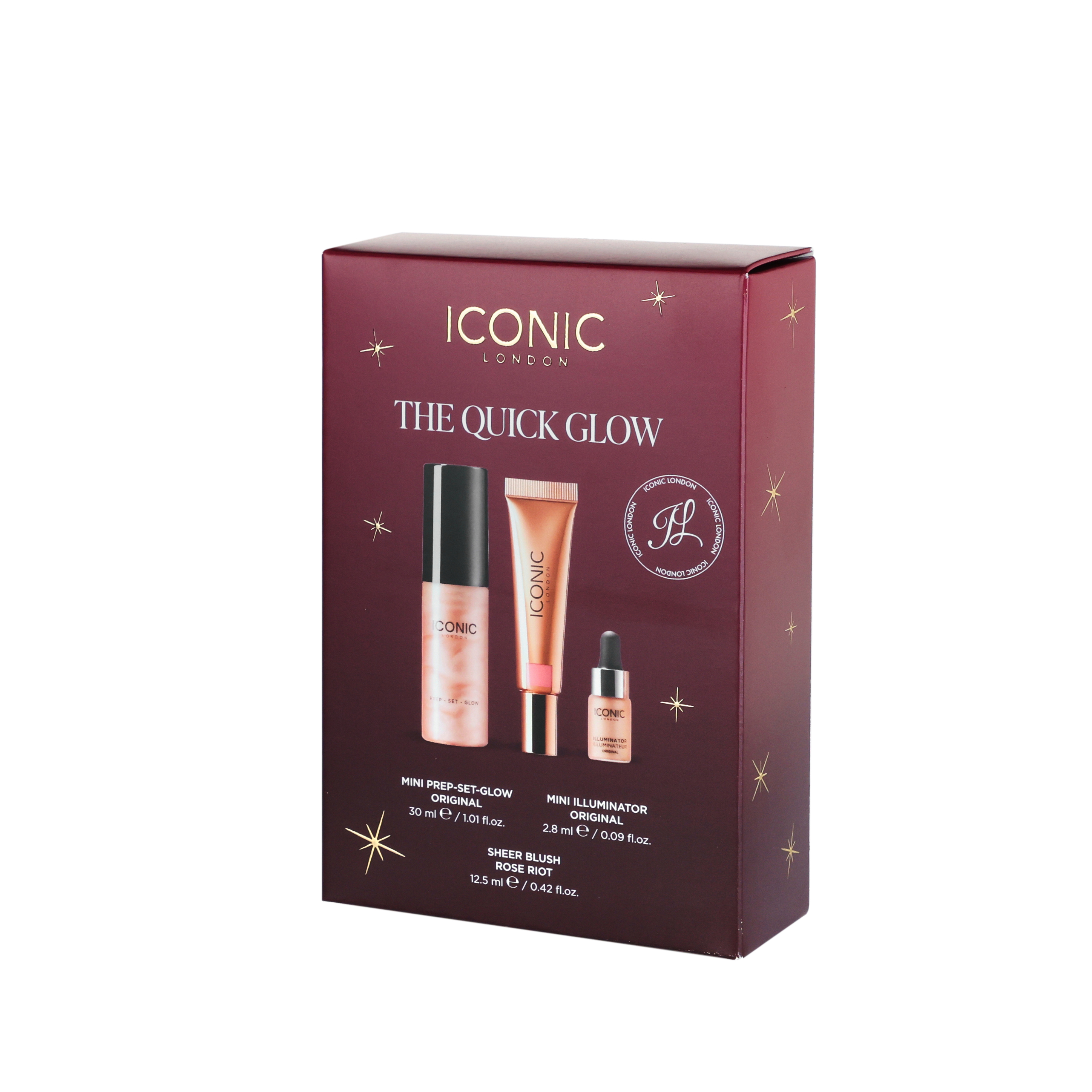 ICONIC LONDON - The Quick Glow Kit - Rose Riot, Original - Mini - Gratis frakt v:5573145