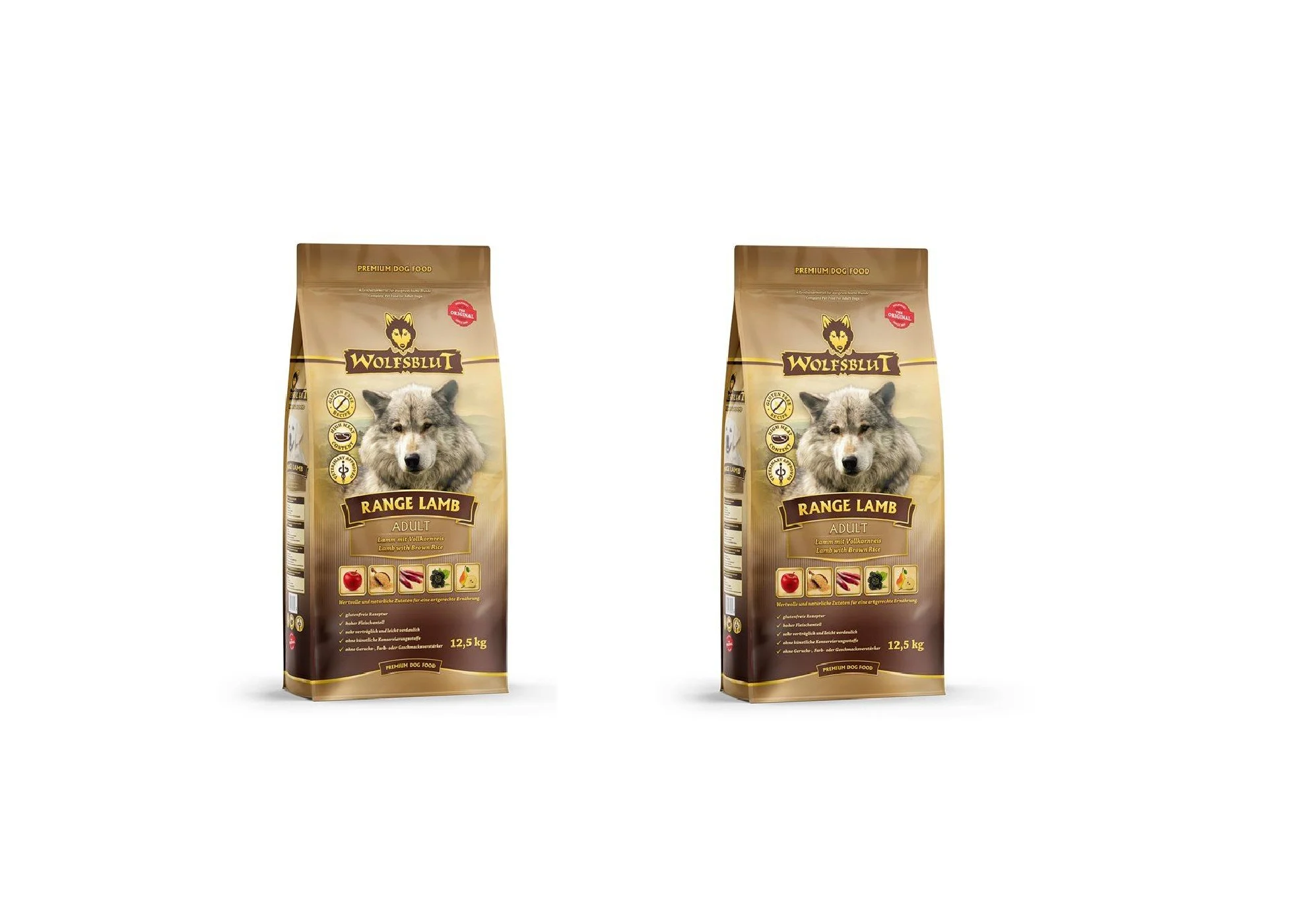 Wolfsblut - 2x Dogfood - Range lamb - 12,5 kg. - Bundle - Gratis frakt v:1316548