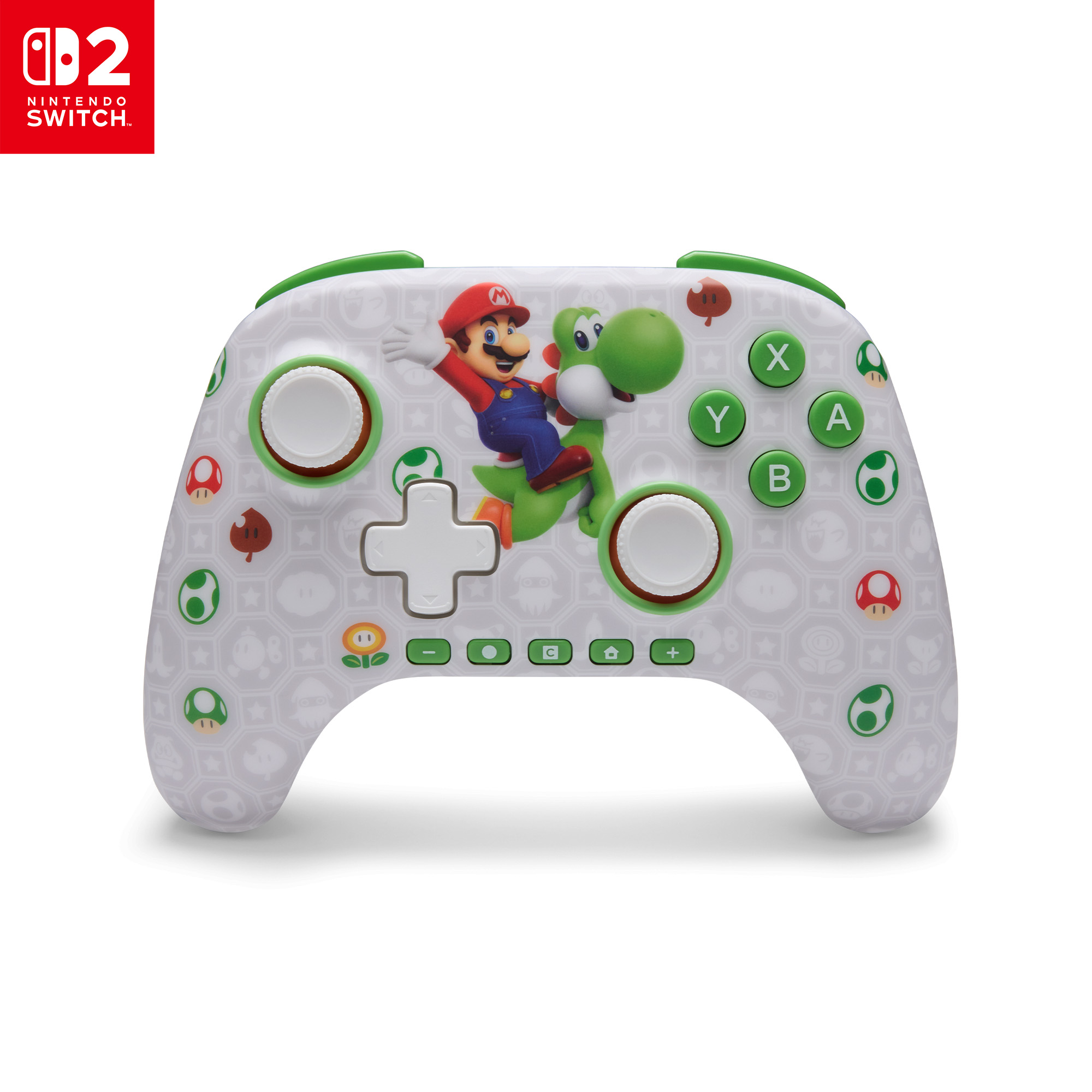 PowerA - Advantage Wireless Controller for Nintendo Switch 2 - Mario & Yoshi - Gratis frakt v:1183478