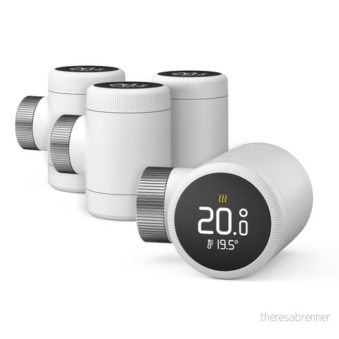 Tado Smart Radiatortermostat X – Quattro-pakke, 4x Tilleggstermostater (Bridge X kreves) – Hvit – Gratis frakt v:6211896