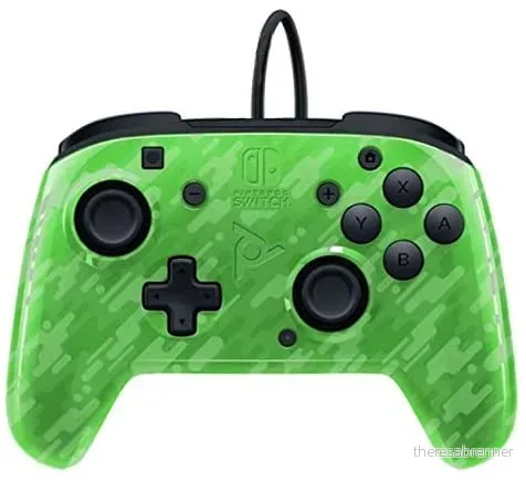 PDP Face-off Deluxe Switch Controller + Audio Camo Green - Nintendo Switch - Camo Green - Engelsk - Standard v:8835829
