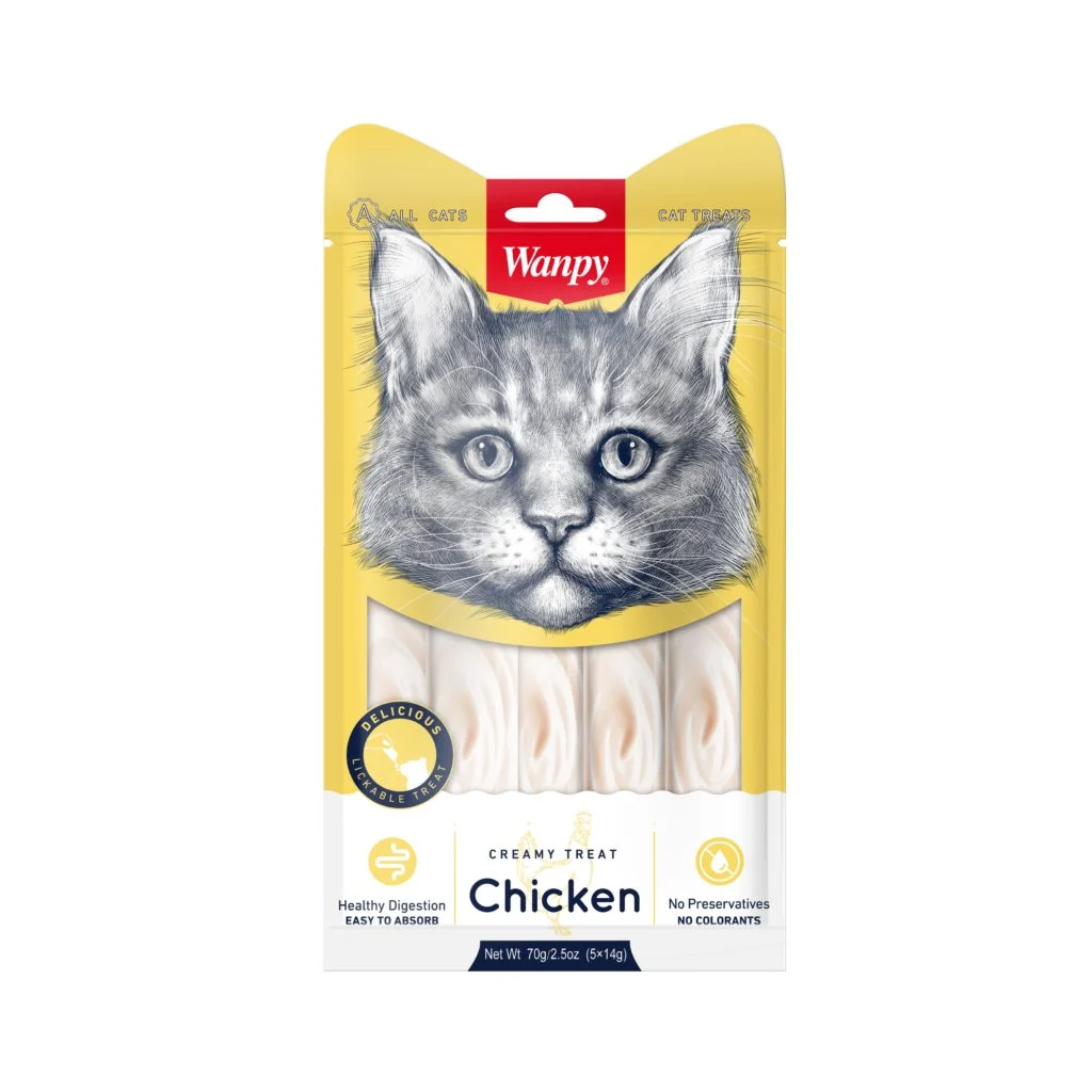 wanpy - Wanpy Cat Creamy Lickable Treat - Chicken 70g (5x14g) - 70g (5x14g) v:6170832